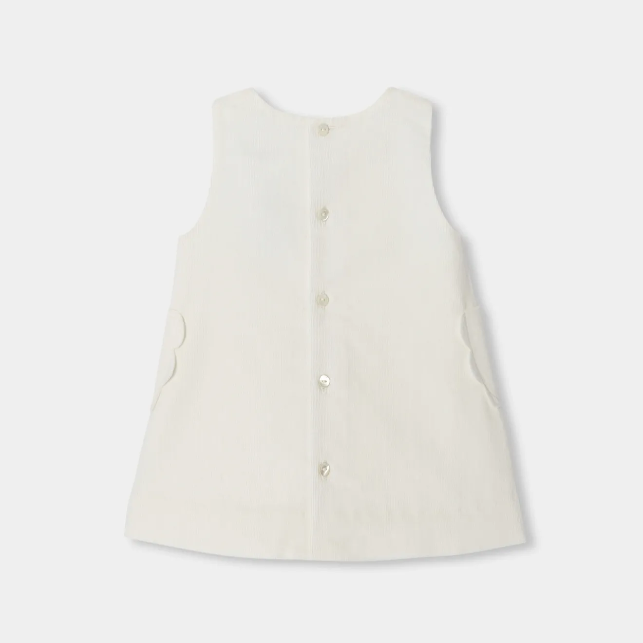 Jacadi Kleider>Trägerkleid für Baby Mädchen aus Samt WEICHES JACADI WEISS