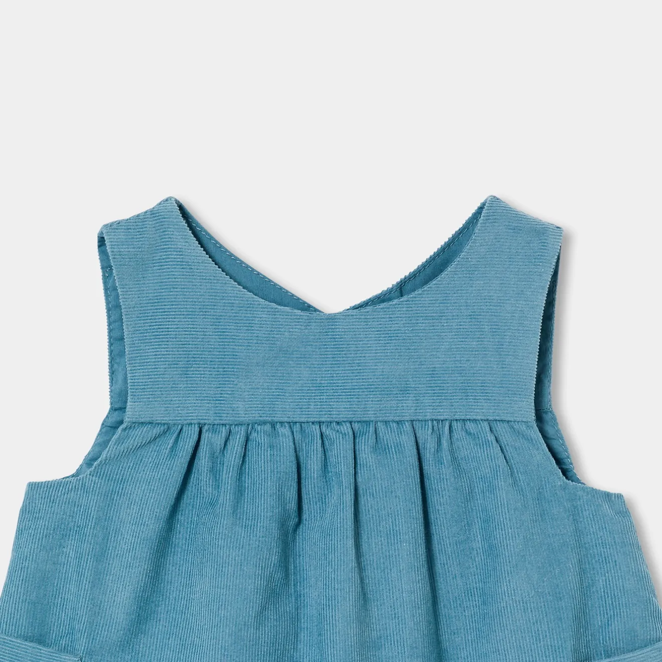 Jacadi Kleider>Trägerkleid für Baby Mädchen aus Samt OSTSEEBLAU