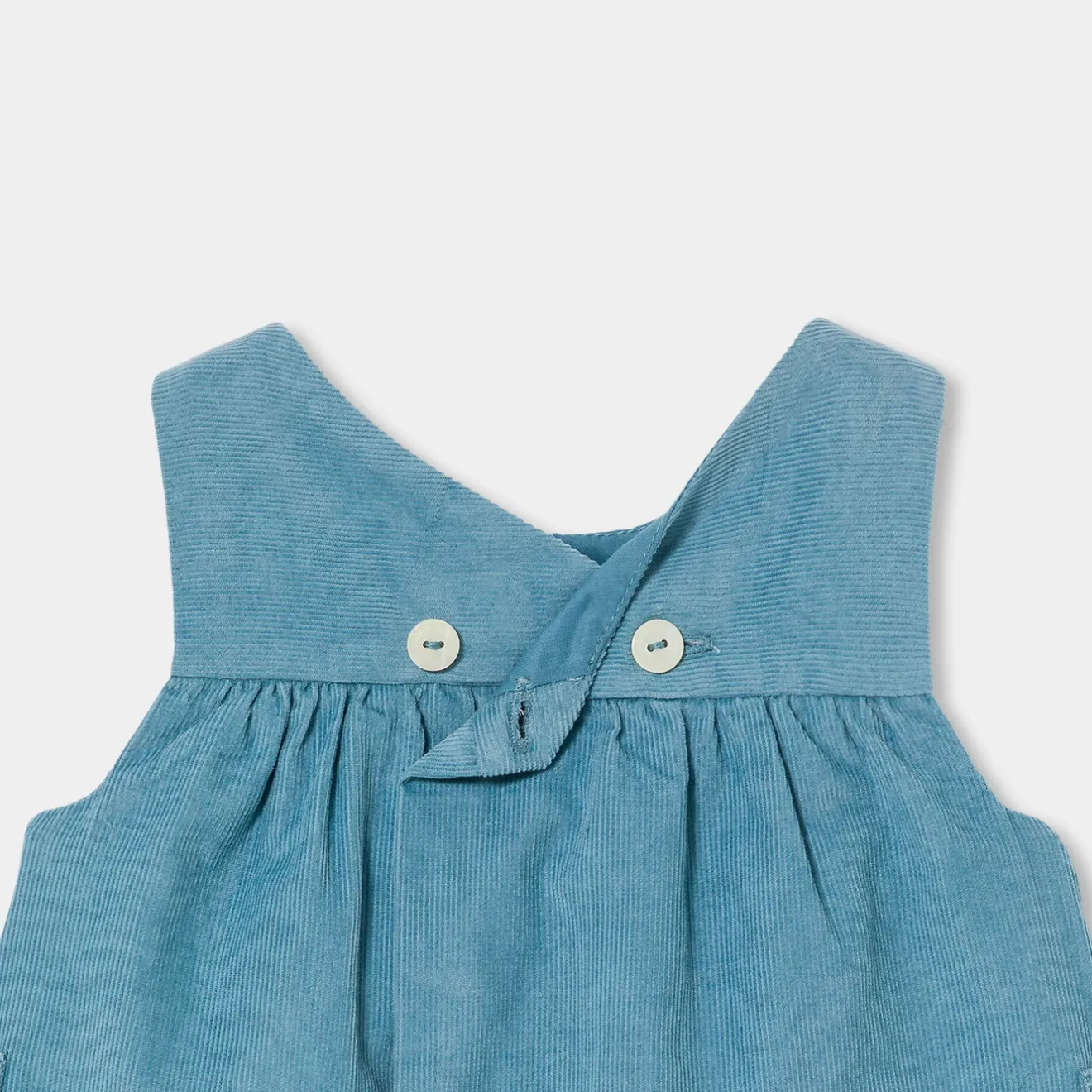 Jacadi Kleider>Trägerkleid für Baby Mädchen aus Samt OSTSEEBLAU