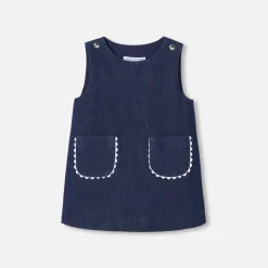 Jacadi Kleider>Trägerkleid für Baby Mädchen aus Denim JEANSDUNKELBLAU