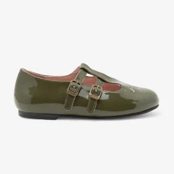 Jacadi Ballerinas & Riemchenschuhe>T-Riemchenschuhe aus Lackleder für Mädchen KAKI