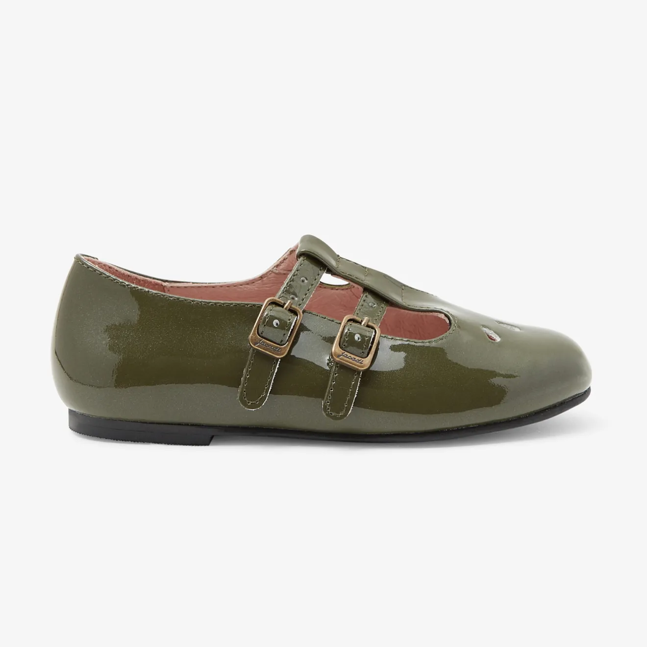 Jacadi Ballerinas & Riemchenschuhe>T-Riemchenschuhe aus Lackleder für Mädchen KAKI