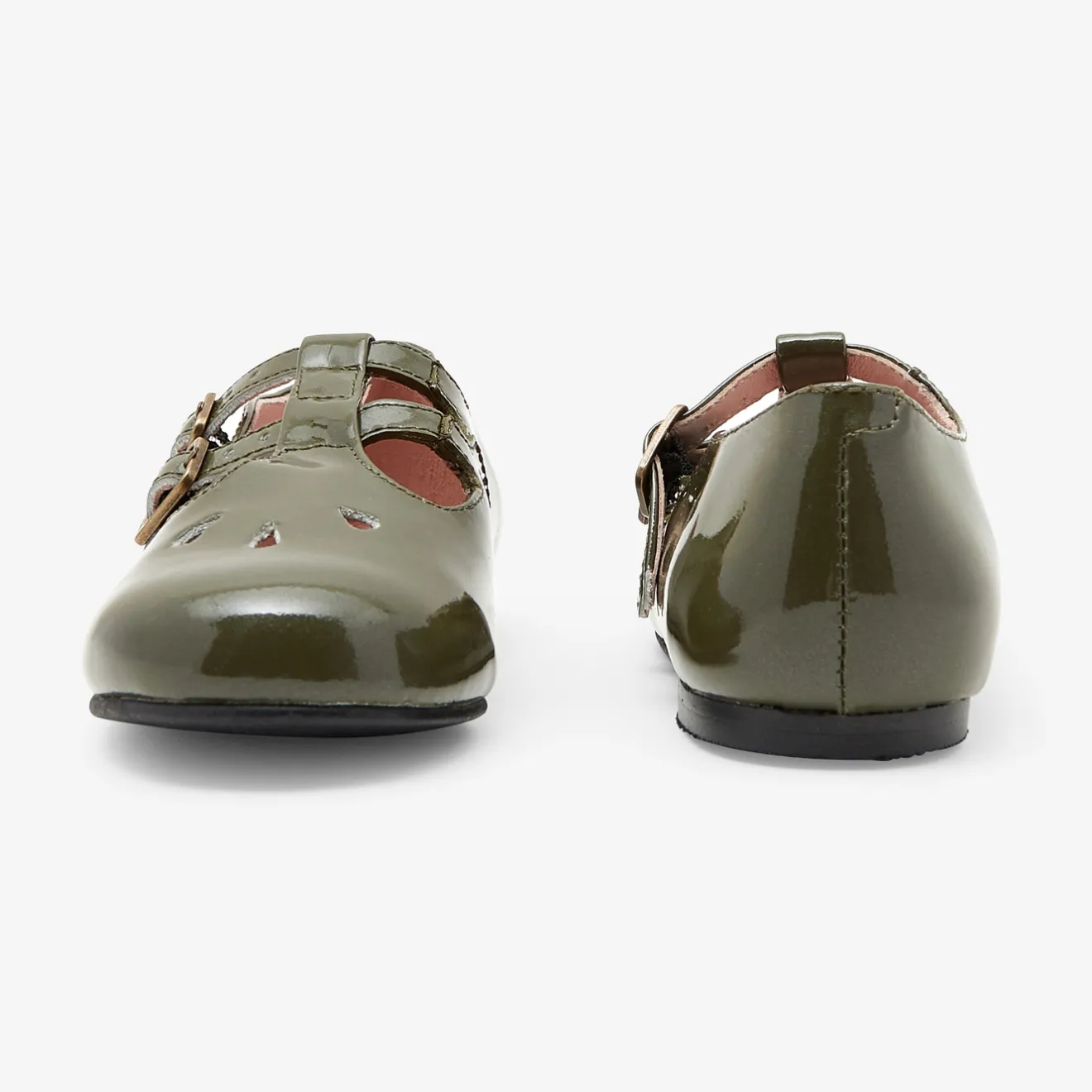 Jacadi Ballerinas & Riemchenschuhe>T-Riemchenschuhe aus Lackleder für Mädchen KAKI