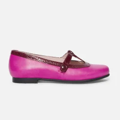 Jacadi Ballerinas & Riemchenschuhe>T-Riemchenschuhe aus Leder für Mädchen ROSA