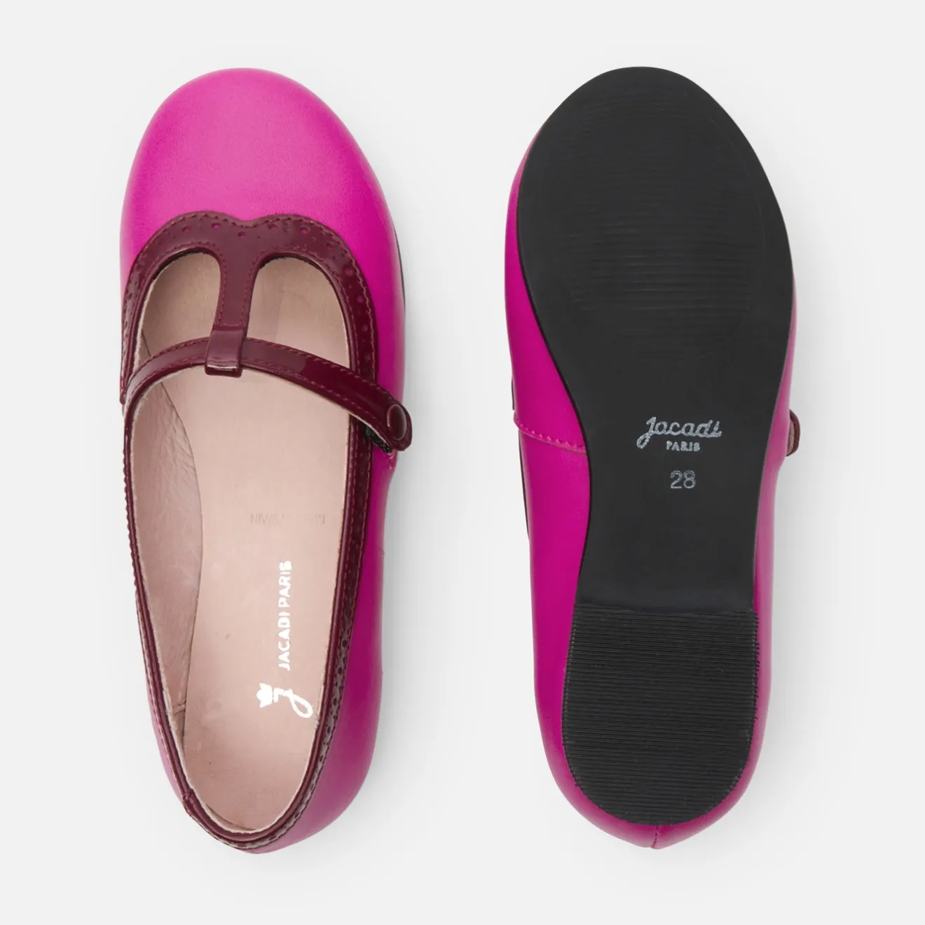 Jacadi Ballerinas & Riemchenschuhe>T-Riemchenschuhe aus Leder für Mädchen ROSA