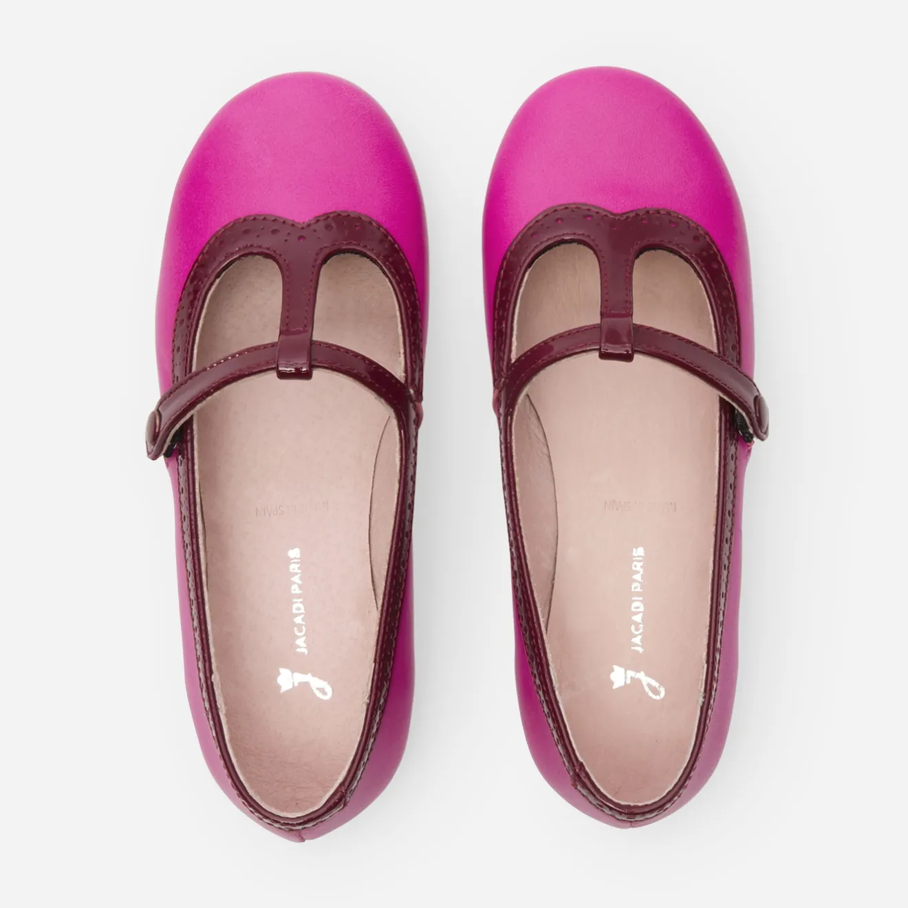 Jacadi Ballerinas & Riemchenschuhe>T-Riemchenschuhe aus Leder für Mädchen ROSA