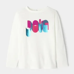 Jacadi T-Shirts, Polos, Langarmshirts>T-Shirt mit langen Ärmeln für Mädchen WEICHES JACADI WEISS