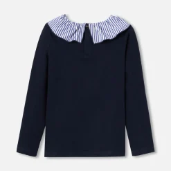 Jacadi T-Shirts, Polos, Langarmshirts>T-Shirt mit langen Ärmeln für Mädchen MARINEBLAU JACADI