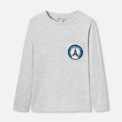 Jacadi T-Shirts, Polos, Langarmshirts>T-Shirt mit langen Ärmeln für Jungen GRAU MELIERT HELL JACADI