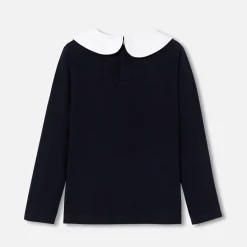 Jacadi T-Shirts, Polos, Langarmshirts>T-Shirt mit langen Ärmeln für Mädchen MARINEBLAU JACADI