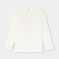 Jacadi T-Shirts, Polos, Langarmshirts>T-Shirt mit langen Ärmeln für Mädchen WEICHES JACADI WEISS