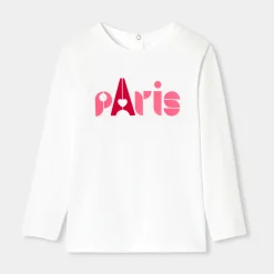 Jacadi T-Shirts, Polos, Langarmshirts>T-Shirt mit langen Ärmeln für Mädchen JACADI WEISS