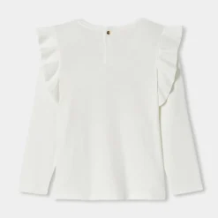 Jacadi T-Shirts, Polos, Langarmshirts>T-Shirt mit langen Ärmeln für Mädchen WEICHES JACADI WEISS