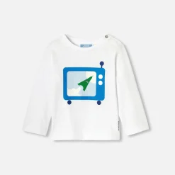 Jacadi T-Shirts, Polos, Langarmshirts>T-Shirt mit langen Ärmeln Kleinkind Junge JACADI WEISS