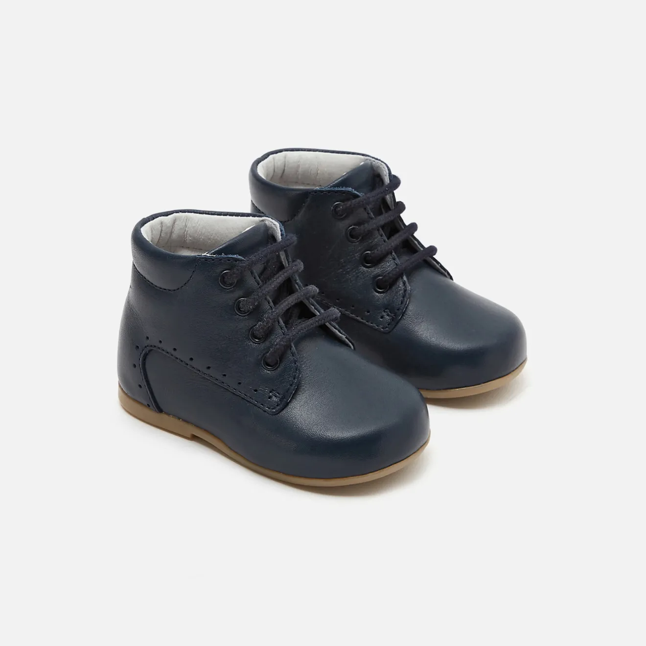 Jacadi Boots|Stiefeletten>Unisex-Lauflernstiefeletten aus Glattleder MARINEBLAU JACADI