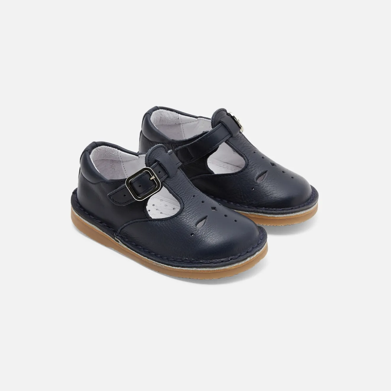 Jacadi Halbschuhe & Mokassins|Ballerinas & Riemchenschuhe>Unisex-Riemchenschuhe aus Glattleder MARINEBLAU JACADI