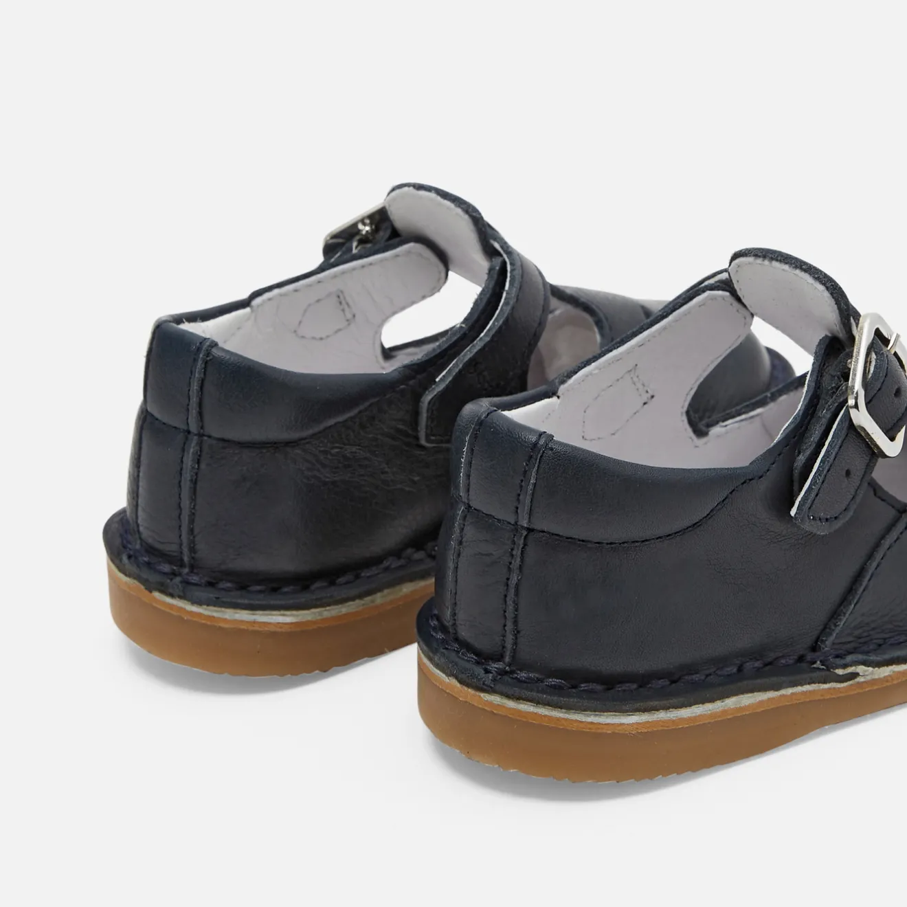 Jacadi Halbschuhe & Mokassins|Ballerinas & Riemchenschuhe>Unisex-Riemchenschuhe aus Glattleder MARINEBLAU JACADI