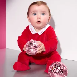 Jacadi Strampler|Strampler & Schlafanzüge>Weihnachtsstrampler aus Samt für Babys ROT JACADI