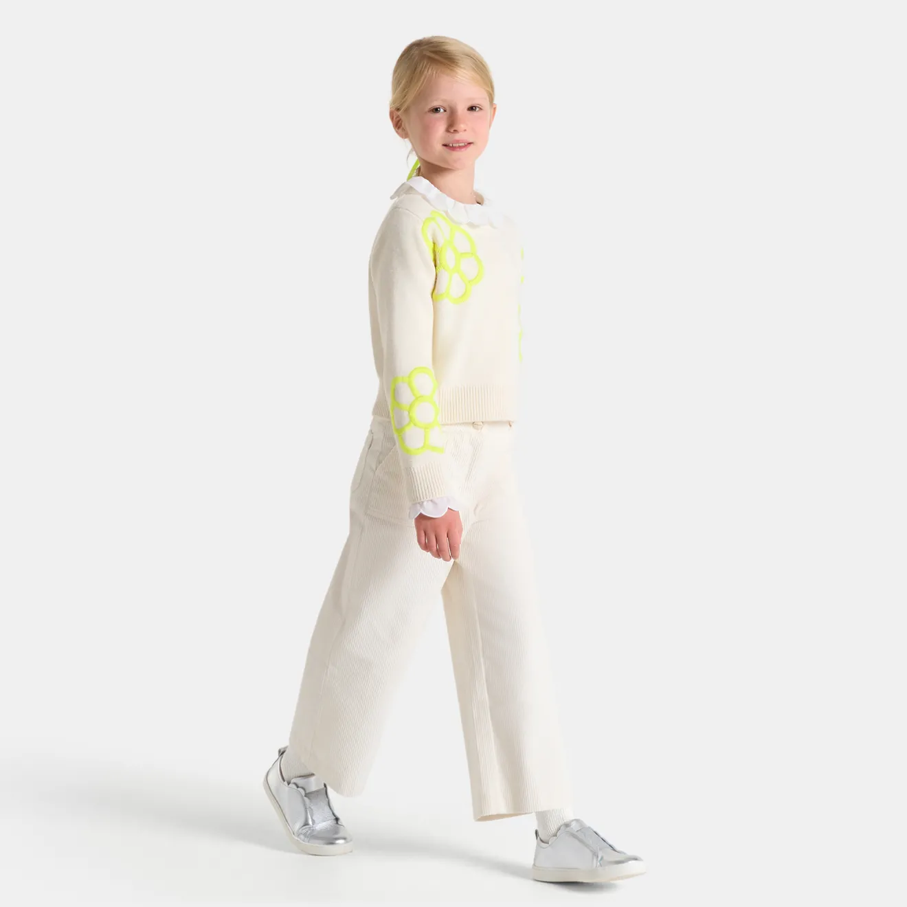 Jacadi Hosen Und Leggings>Weite Hose für Mädchen aus Cordsamt WEICHES JACADI WEISS