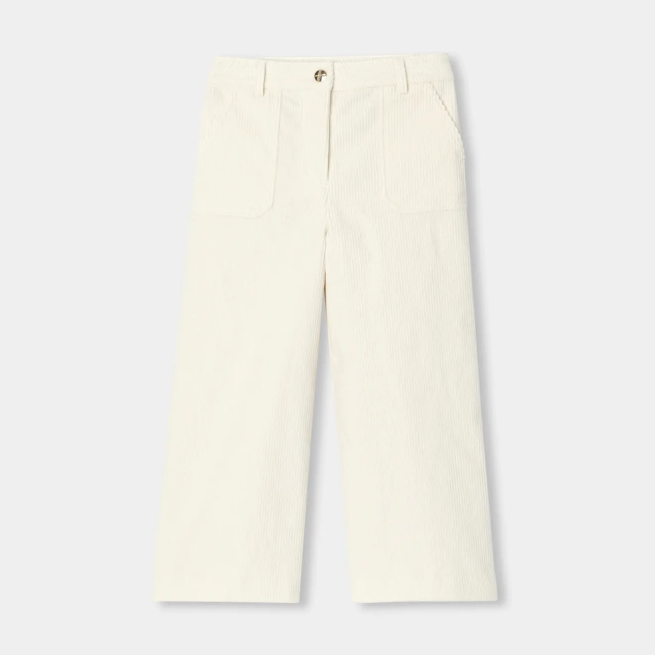 Jacadi Hosen Und Leggings>Weite Hose für Mädchen aus Cordsamt WEICHES JACADI WEISS