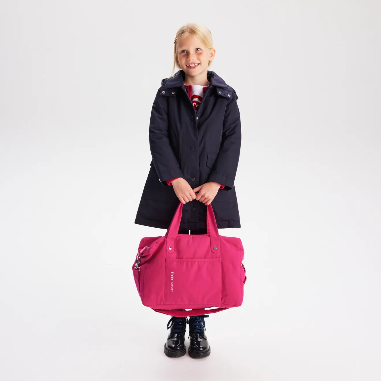Jacadi Wickeltaschen & Kulturbeutel|Wickeltaschen & Kulturbeutel>Wickeltasche aus Baumwollstoff ROSA FUSCHIA